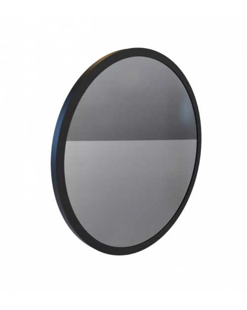 Add Home France veidrodis su galiniu LED apšvietimu, juodu rėmeliu, Apvalūs veidrodžiai, veidrodžiai Su rėmeliu