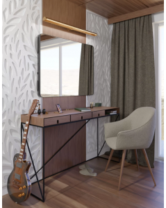 Alasta Loft veidrodis su juodu rėmeliu, Keturkampiai veidrodžiai, veidrodžiai Su rėmeliu