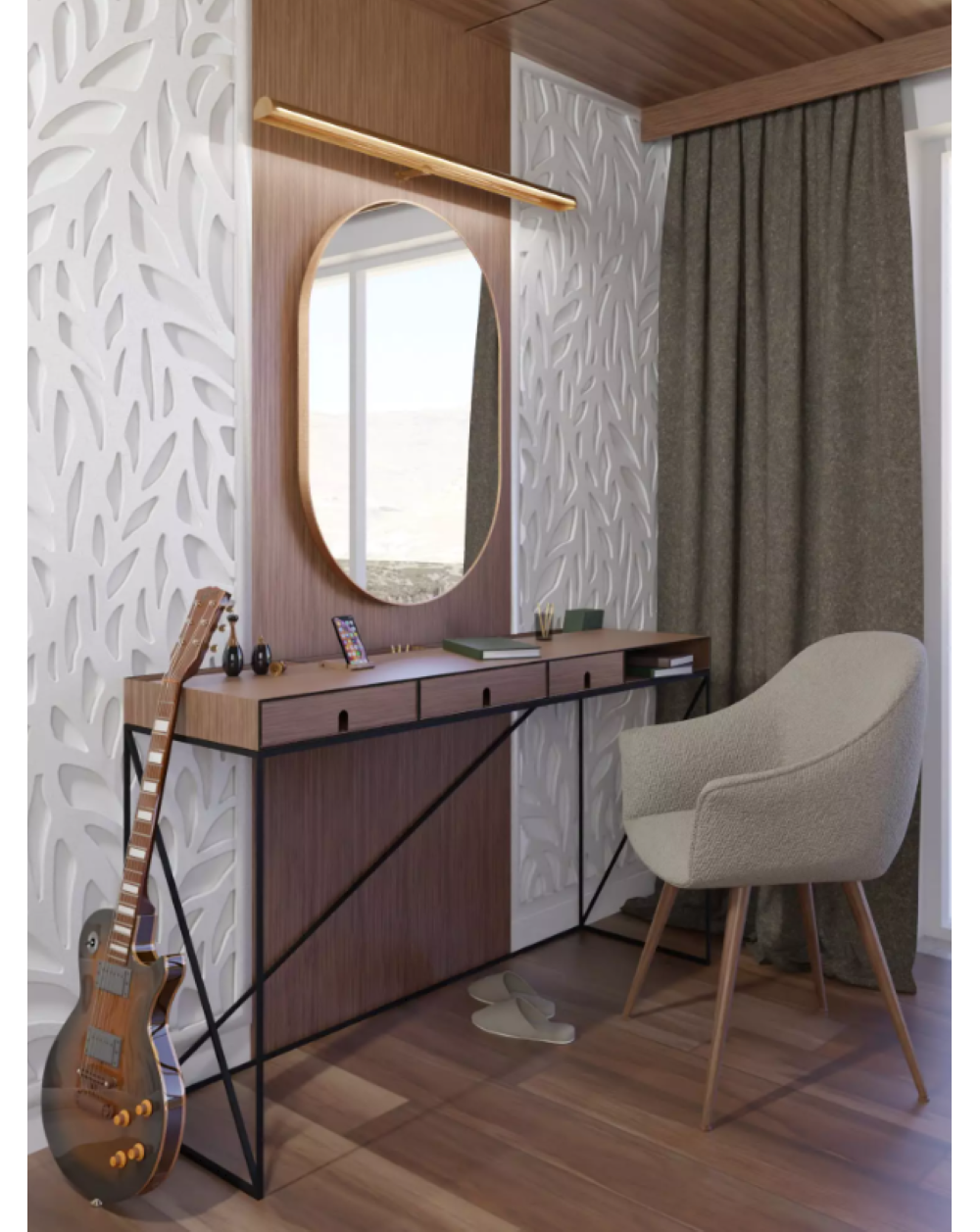 Alasta Loft ovalus veidrodis su braižyto aukso rėmeliu, Ovalūs veidrodžiai, veidrodžiai Su rėmeliu