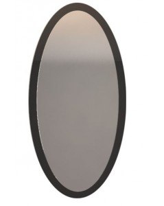 Ovalus pakabinamas veidrodis Dominika su juodu stikliniu rėmeliu, Ovalūs veidrodžiai, veidrodžiai Su rėmeliu