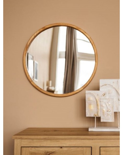 Add Home Perfection Slim veidrodis, mediniu rėmeliu, Apvalūs veidrodžiai, veidrodžiai Su rėmeliu