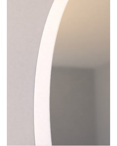 Ovalus pakabinamas veidrodis Dominika su baltu stikliniu rėmeliu, Ovalūs veidrodžiai, veidrodžiai Su rėmeliu